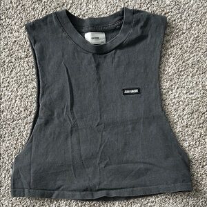 JOAH Brown cropped workout tank